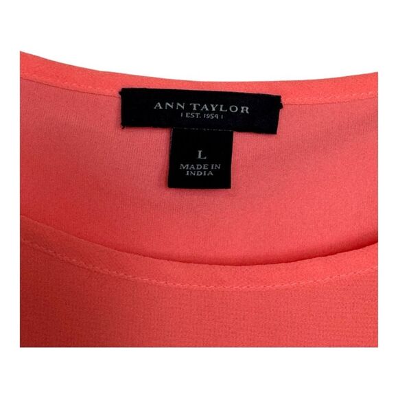 Ann Taylor coral sleeveless top large - Picture 4 of 7